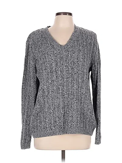 Pre-owned Croft & Barrow Pullover Sweater In Gray