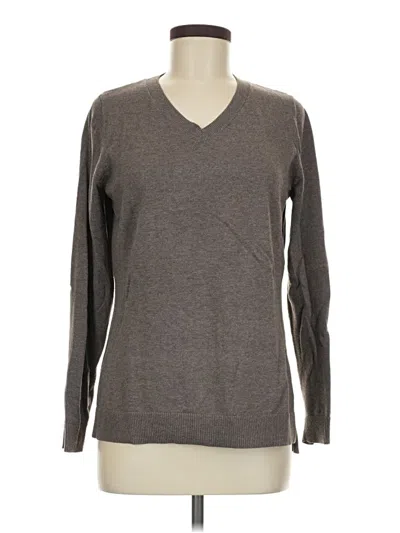 Pre-owned Croft & Barrow Pullover Sweater In Gray