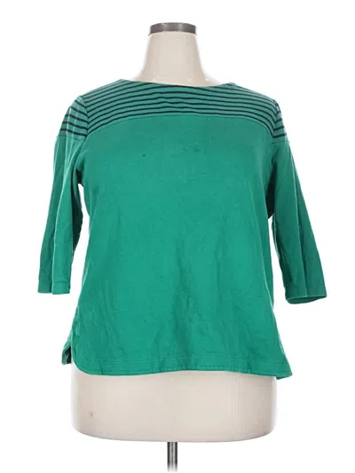 Pre-owned Croft & Barrow Pullover Sweater In Green