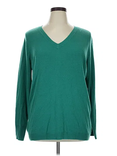 Pre-owned Croft & Barrow Pullover Sweater In Green