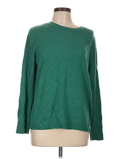 Pre-owned Croft & Barrow Pullover Sweater In Green