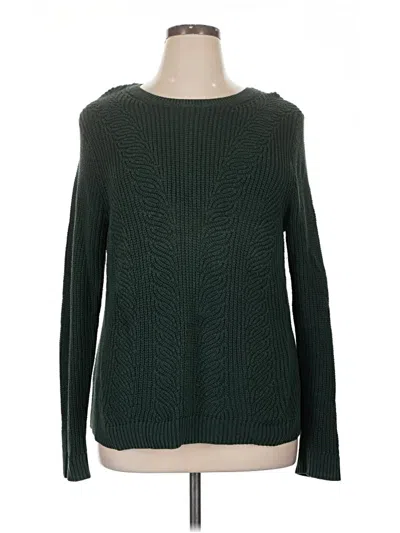 Pre-owned Croft & Barrow Pullover Sweater In Green