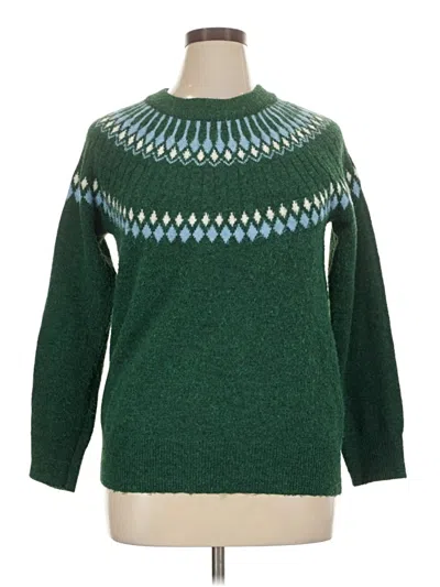 Pre-owned Croft & Barrow Pullover Sweater In Green