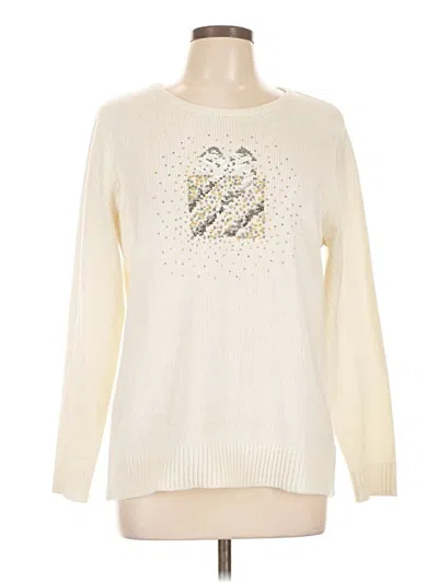 Pre-owned Croft & Barrow Pullover Sweater In Ivory