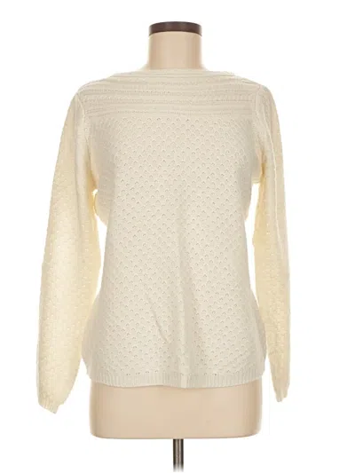 Pre-owned Croft & Barrow Pullover Sweater In Ivory