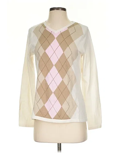 Pre-owned Croft & Barrow Pullover Sweater In Ivory