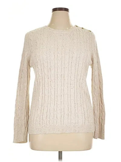 Pre-owned Croft & Barrow Pullover Sweater In Ivory