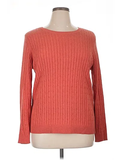 Pre-owned Croft & Barrow Pullover Sweater In Orange