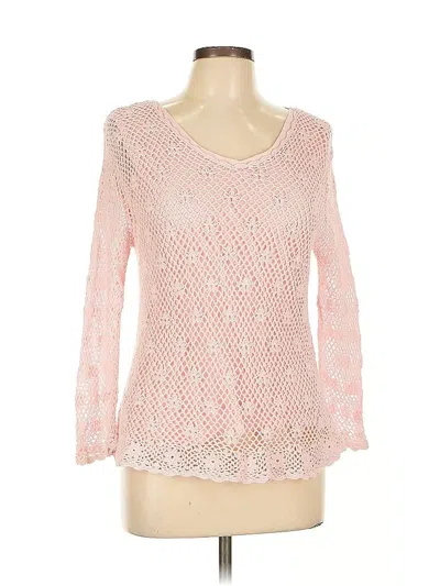 Pre-owned Croft & Barrow Pullover Sweater In Pink