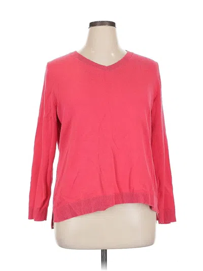 Pre-owned Croft & Barrow Pullover Sweater In Pink