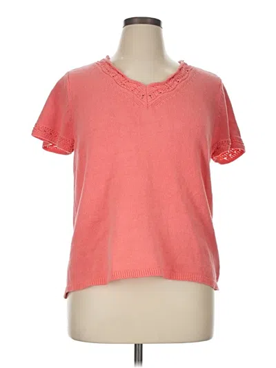Pre-owned Croft & Barrow Pullover Sweater In Pink