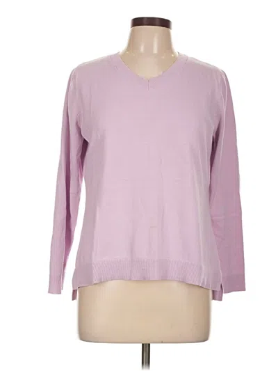 Pre-owned Croft & Barrow Pullover Sweater In Pink