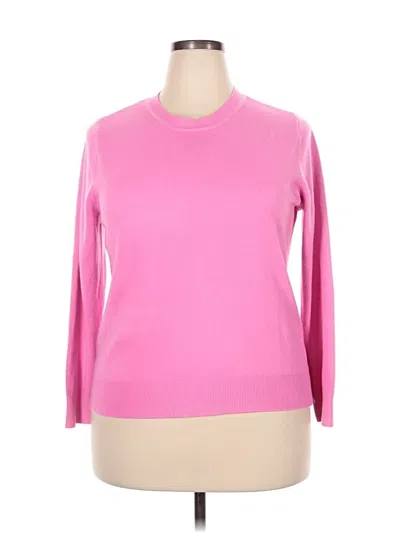 Pre-owned Croft & Barrow Pullover Sweater In Pink
