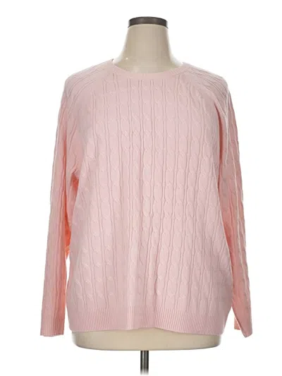 Pre-owned Croft & Barrow Pullover Sweater In Pink