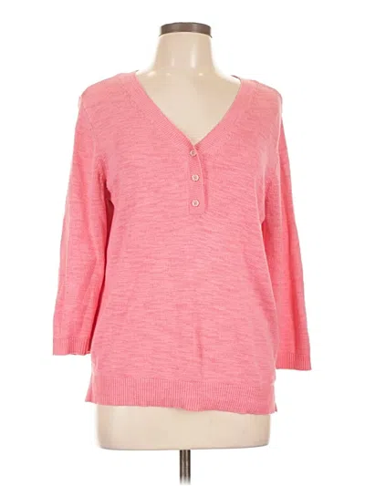 Pre-owned Croft & Barrow Pullover Sweater In Pink