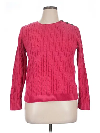 Pre-owned Croft & Barrow Pullover Sweater In Pink