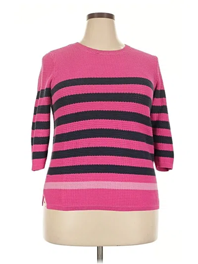 Pre-owned Croft & Barrow Pullover Sweater In Pink