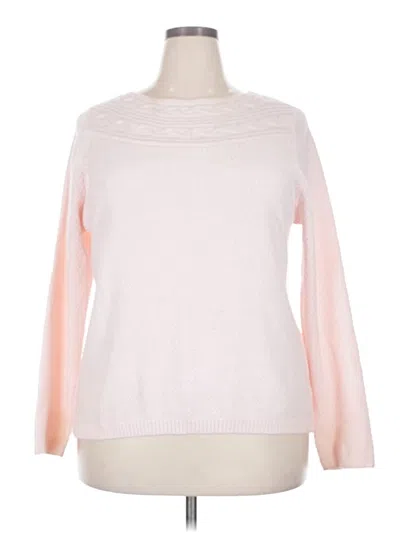 Pre-owned Croft & Barrow Pullover Sweater In Pink