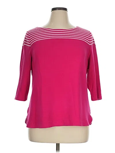 Pre-owned Croft & Barrow Pullover Sweater In Pink