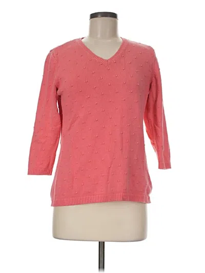 Pre-owned Croft & Barrow Pullover Sweater In Pink