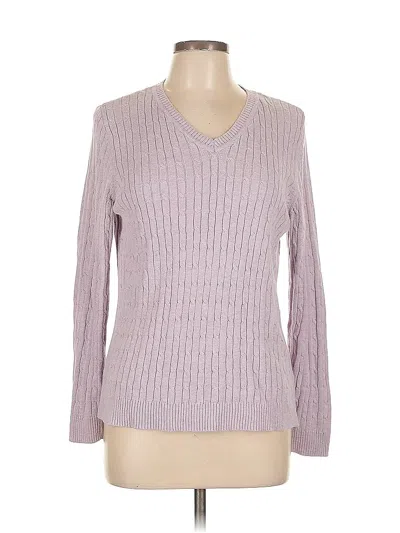 Pre-owned Croft & Barrow Pullover Sweater In Purple