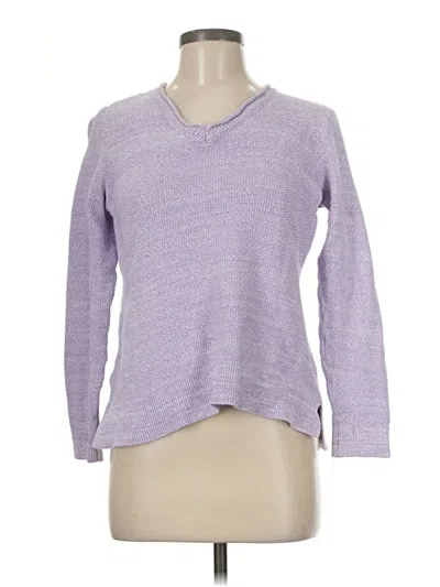 Pre-owned Croft & Barrow Pullover Sweater In Purple