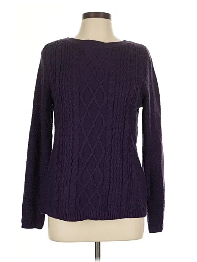 Pre-owned Croft & Barrow Pullover Sweater In Purple