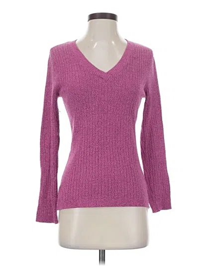 Pre-owned Croft & Barrow Pullover Sweater In Purple