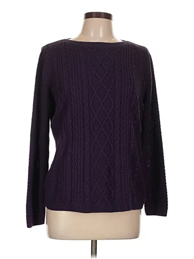 Pre-owned Croft & Barrow Pullover Sweater In Purple