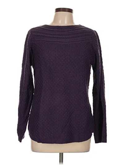 Pre-owned Croft & Barrow Pullover Sweater In Purple