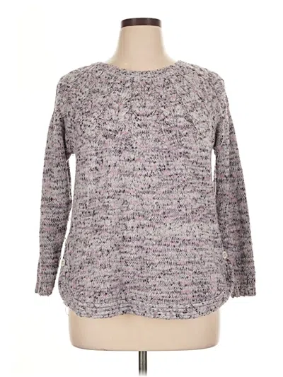 Pre-owned Croft & Barrow Pullover Sweater In Purple