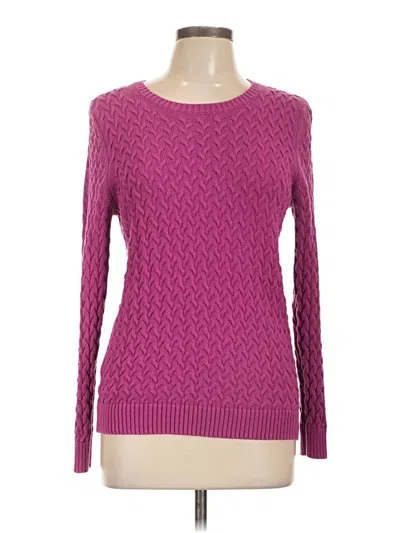 Pre-owned Croft & Barrow Pullover Sweater In Purple
