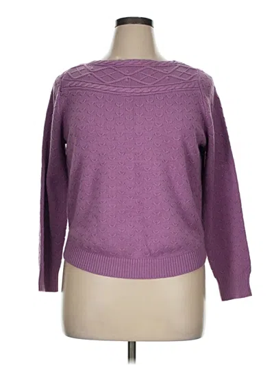 Pre-owned Croft & Barrow Pullover Sweater In Purple