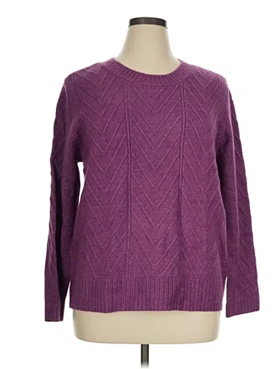 Pre-owned Croft & Barrow Pullover Sweater In Purple
