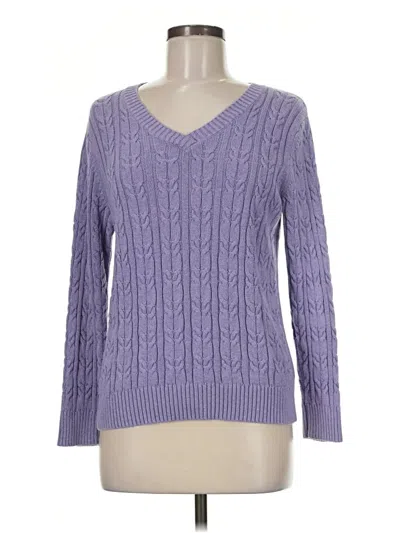 Pre-owned Croft & Barrow Pullover Sweater In Purple