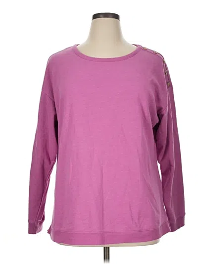 Pre-owned Croft & Barrow Pullover Sweater In Purple