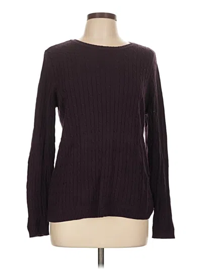 Pre-owned Croft & Barrow Pullover Sweater In Purple