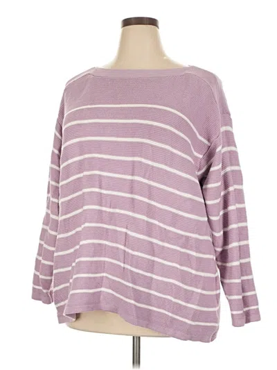 Pre-owned Croft & Barrow Pullover Sweater In Purple