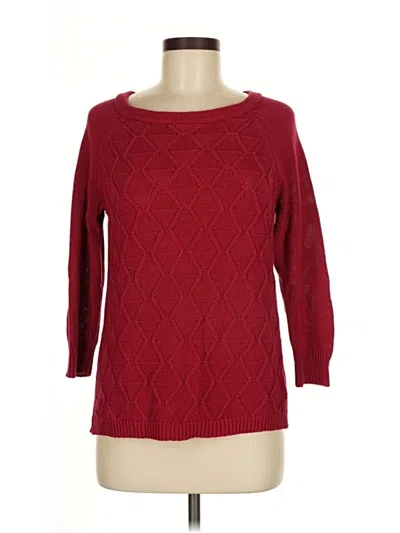 Pre-owned Croft & Barrow Pullover Sweater In Red