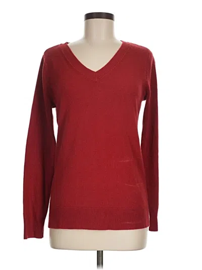 Pre-owned Croft & Barrow Pullover Sweater In Red