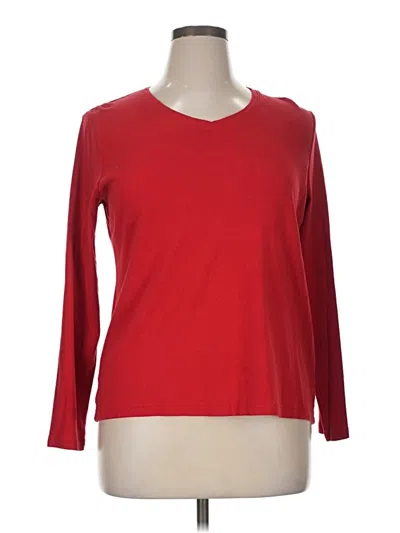 Pre-owned Croft & Barrow Pullover Sweater In Red