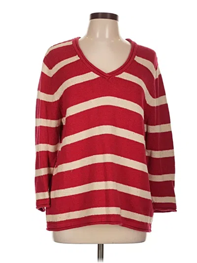 Pre-owned Croft & Barrow Pullover Sweater In Red