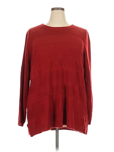 Pre-owned Croft & Barrow Pullover Sweater In Red