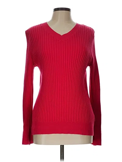 Pre-owned Croft & Barrow Pullover Sweater In Red