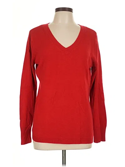 Pre-owned Croft & Barrow Pullover Sweater In Red
