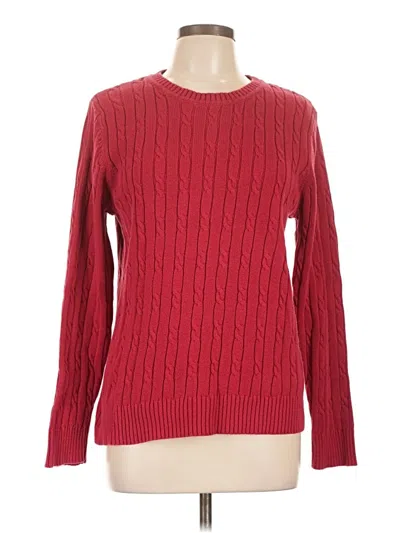 Pre-owned Croft & Barrow Pullover Sweater In Red