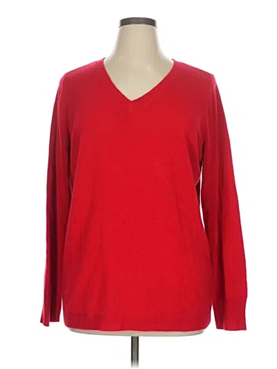 Pre-owned Croft & Barrow Pullover Sweater In Red