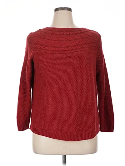 Pre-owned Croft & Barrow Pullover Sweater In Red