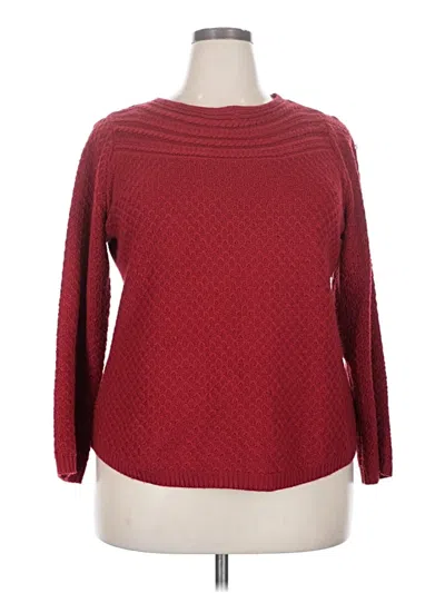 Pre-owned Croft & Barrow Pullover Sweater In Red