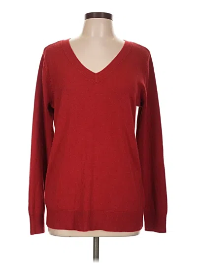 Pre-owned Croft & Barrow Pullover Sweater In Red